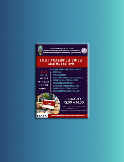 Curso Avanzado del uso del sistema AYNI BPM