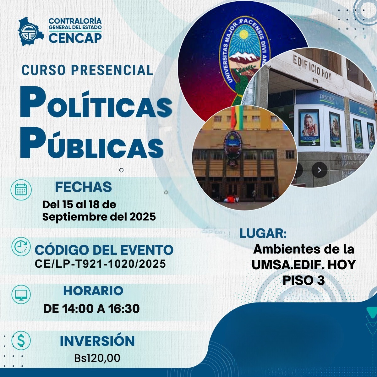 Curso Presencial Políticas Públicas CENCAP
