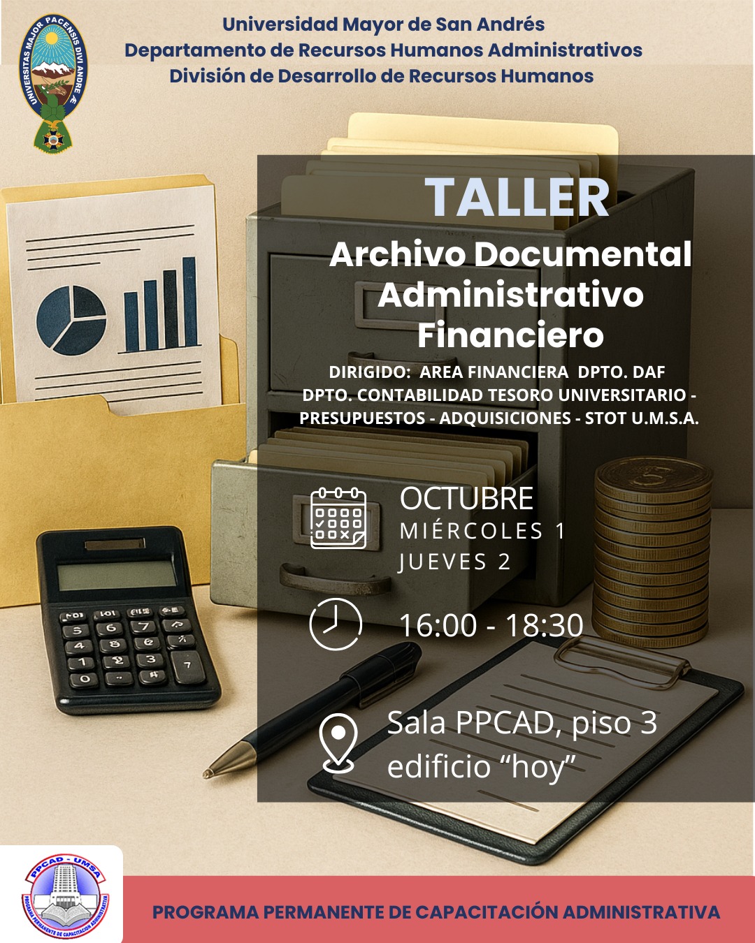 Taller: Archivo documental administrativo financiero