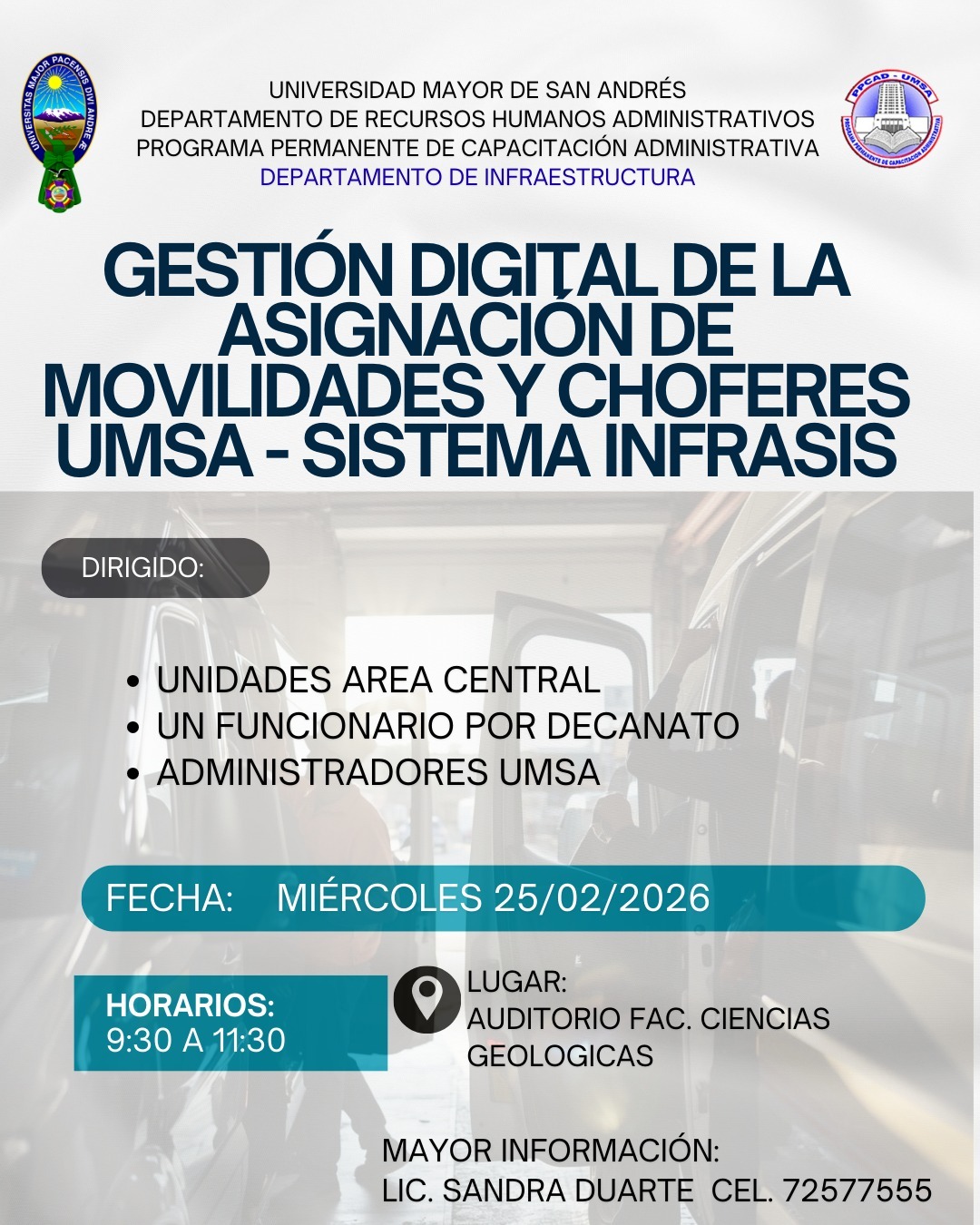 Gestión Digital de la Asignación de Movilidades y Choferes UMSA – Sistema INFRASIS